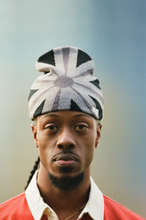 Load image into Gallery viewer, PANA RISING SUN BEANIE - BLACK AND GREY
