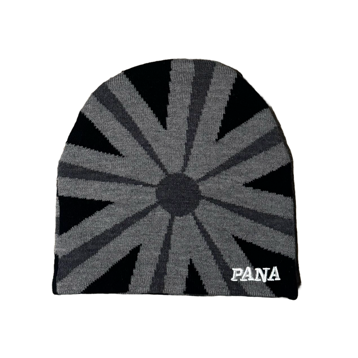PANA RISING SUN BEANIE - BLACK AND GREY