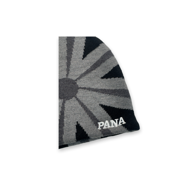 PANA RISING SUN BEANIE - BLACK AND GREY