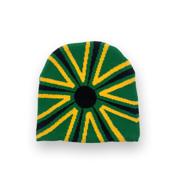PANA RISING SUN BEANIE - BLACK YELLOW AND GREEN