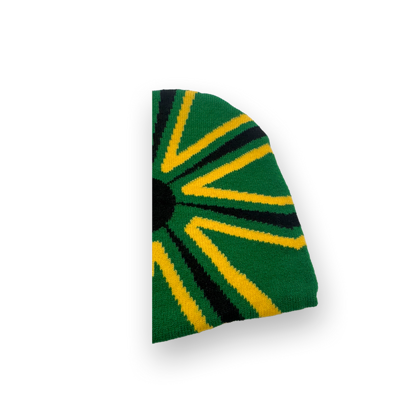 PANA RISING SUN BEANIE - BLACK YELLOW AND GREEN